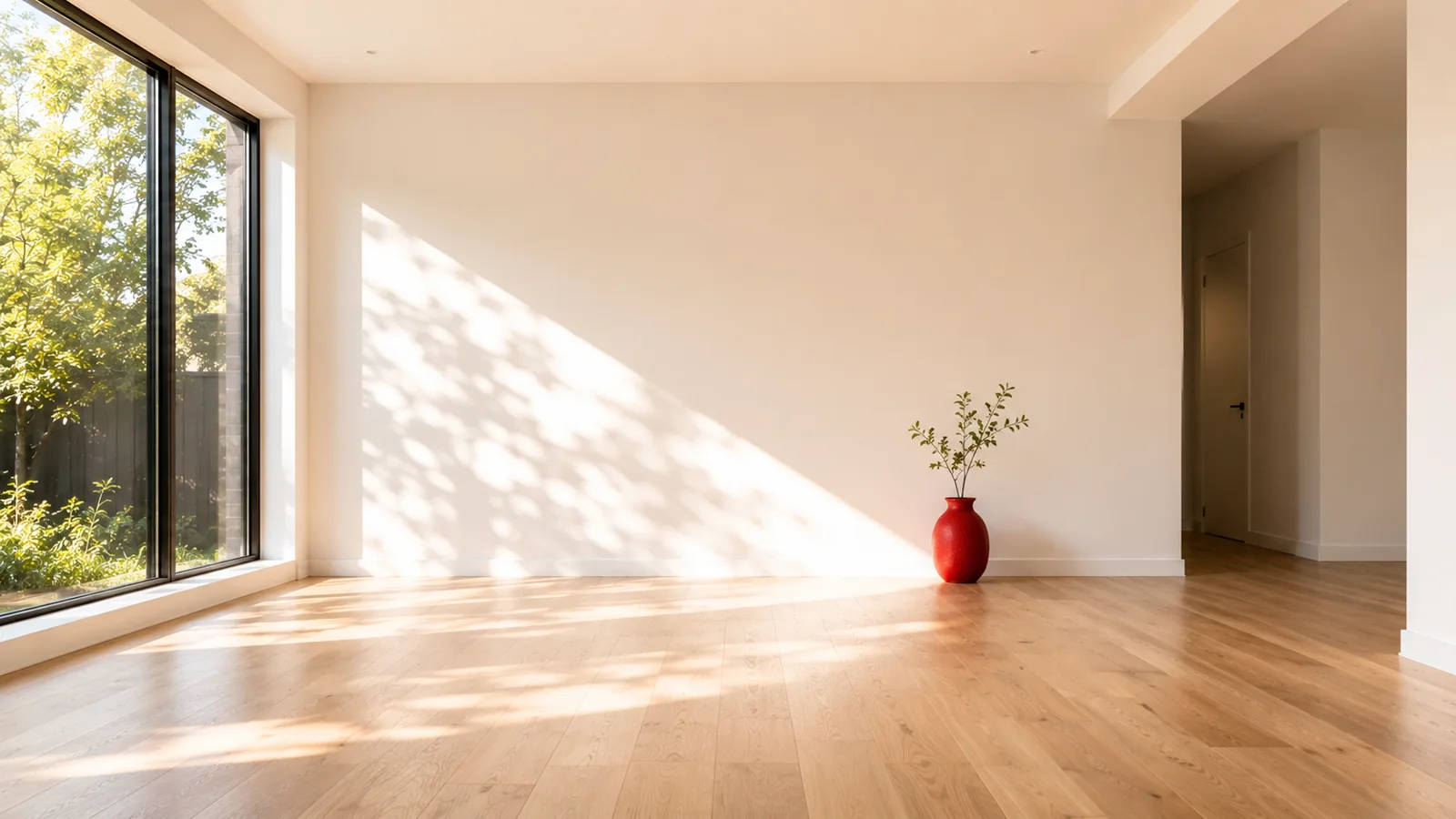 Inspection-ready empty room with spotless floors after a move-out cleaning in Edmonton
